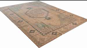 9x12 bleu Oushak noué à la main style turc tapis bleu et beige coloré Oushak tapis modernes personnaliser disponible - Product Image 3