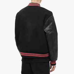 Chaquetas Varsity de Diseño Superior para Hombre, Ropa de Invierno OEM al por Mayor 2025, Chaquetas Personalizadas de Alta Calidad con Mangas de Lona y Cuero - Product Image 2