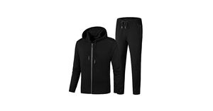 Conjunto Deportivo de Otoño para Hombre, Chaqueta con Capucha Elástica de Microfelpa de Poliéster Ecológico de Alta Calidad con Logotipo Personalizado al por Mayor - Product Image 2