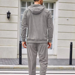 Latest Winter Collection High Quality 100% Cotton Breathable Eco-Friendly Baggy Tracksuit Plain Straight Leg Fleece Heavyweight - Product Image 4