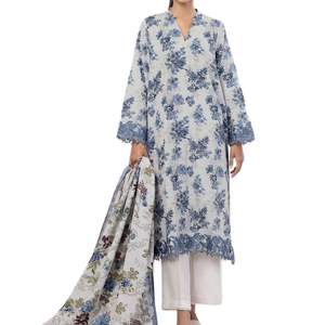 Traje de Tres Piezas Shalwar Kameez Bordado de Diseñador Tilla, Ropa Formal para Mujer, Conjunto de Vestido Étnico con Dupatta Pesada y Pantalón - Product Image 6