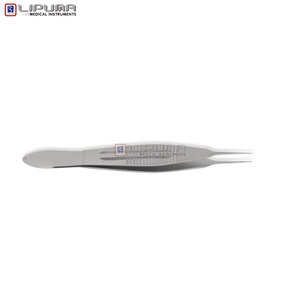 Pinzas de Sutura CASTROVIEJO, Puntas Rectas de 0.12mm, 1x2 Dientes, Plataforma de Amarre Recubierta, Instrumentos Médicos de Microcirugía Oftálmica - Product Image 3