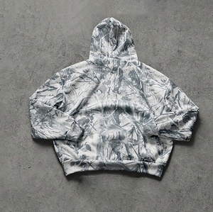 Custom Two-Piece Set For Men Heavyweight Zip Hoodie Cargo Pants Off-Road Style Camo Outdoor Hunting Sweatsuit Front Streetwear - Product Image 5