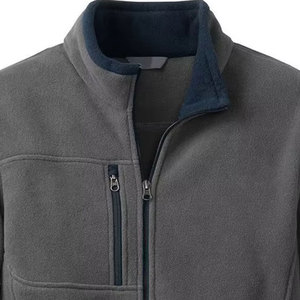 Chaqueta de Forro Polar Utilitario Gris Hierro para Hombre |   Armadura Industrial de Triple Cremallera de 240 GSM |   OEM Personalizado Bordado Frontal de Secado Rápido Profesional - Product Image 3
