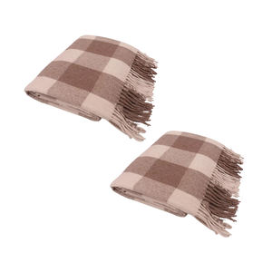 Couverture en laine de qualité supérieure Nouveau design confortable et confortable avec nos couvertures en laine tartan en gros à vendre - Product Image 6
