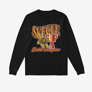 SKEGEE, camisa de manga larga con forro sólido, campeones de batalla, trofeo de Tigre, gráfico, espíritu escolar, ropa universitaria personalizada, Unisex a granel - Product Image 1