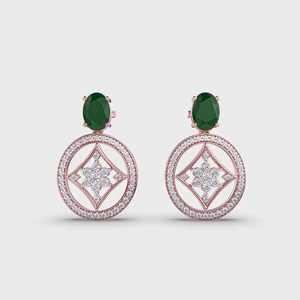 Elegantes pendientes colgantes de Diamantes para Novias Joyas brillantes Ideales para accesorios de día de boda y atuendo nupcial - Product Image 5