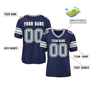 Oem New Design Customized Unisex Breathable 100% Polyester American Football Jersey Plus Size Short Sleeve High Quality - Product Image 2