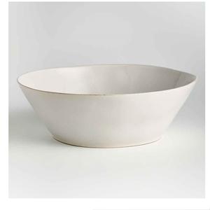 Large White Free Form Bowl Food Plated <b>Ceramic</b> Bowls <b>Plates</b> With Customization Glossy Finished Handmade Kitchenware - Product Image 4