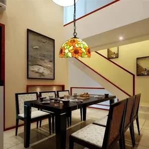 Lámpara Colgante de Cristal con Forma de Girasol y Base para Bombilla E26 - Product Image 6