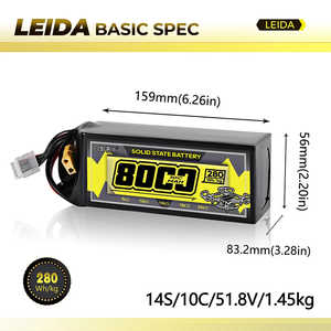 Factory Supply 296Wh/Kg 6S22.2V 12S44.4V 8Ah Lithium <b>Battery</b> <b>Lipo</b> <b>Battery</b> 5C Solid State Drone <b>Battery</b> - Product Image 5