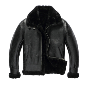 แจ็กเก็ตหนังขนสุนัขจิ้งจอกแจ็คเก็ตหนังแกะธรรมชาติสีน้ำตาล100% เสื้อโค้ทกันหนาวแจ็คเก็ตหนังแท้สไตล์ระเบิดความอบอุ่น - Product Image 4