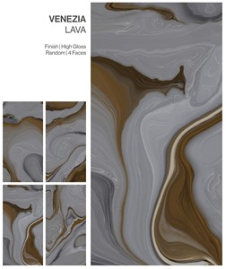 Carreaux de porcelaine émaillée de qualité supérieure, finition brillante, brun Volga - Product Image 3