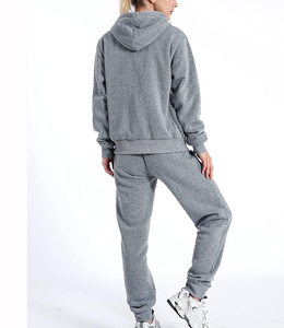 Conjunto de sudadera y pantalones de chándal personalizados para mujer Conjunto de chándal de dos piezas Chándales de algodón en blanco para mujer - Product Image 5