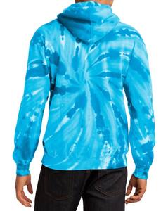 OEM personalizado al por mayor de gran tamaño Tie Dye pulóver Sudadera con capucha de lana para los hombres con capucha cálida tie Dye sudadera rojo y negro - Product Image 3