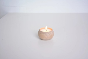 Portavelas de té de madera natural hecho a mano, soporte votivo de madera decorativo rústico para decoración del hogar y eventos - Product Image 3