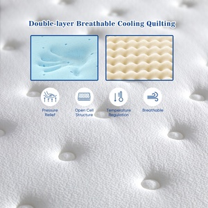 박스 팩에 도매 압축 롤 유로 최고 품질 수면 침대 냉각 메모리 폼 스프링 코일 포켓 스프링 매트리스 - Product Image 4