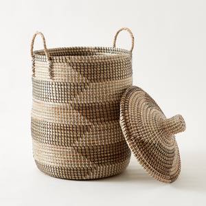 Cajas de almacenamiento decorativas de pasto marino, contenedores de pasto marino de gran calidad, contenedores de paja con diferentes diseños - Product Image 6