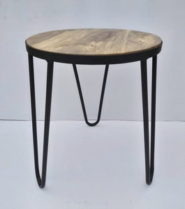 Gran oferta, mesa auxiliar para sofá, mesa de centro moderna redonda de madera maciza para sala de estar, balcón, dormitorio, mesa pequeña, Base redonda creativa - Product Image 1