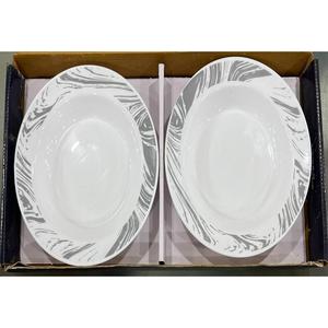 Traditional Hand-Painted Underglaze Polished Classic 2-Piece Lightweight Dishwasher Safe Ceramic <b>Bowl</b> <b>Set</b> for Rice <b>Soup</b> Family - Product Image 1