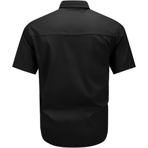 <b>Men's</b> Loose Casual Outdoor Hiking Top Plus Size Short Sleeve Button <b>Shirt</b> with Front Zip Pockets & Stand Collar for Autumn - Product Image 4