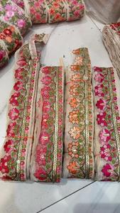 Custom made Designer Embroidered <b>Lace</b> in Multicolour-Couture Fabric Trim for Fashion Wear suitable for boutique clients - Product Image 6