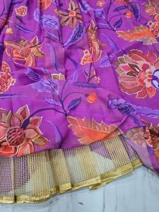 Lehenga Choli de Georgette Sintética de Primera Calidad, Serie 5000, Estampado Digital, 7.5m, Elegante Dupatta con Vuelo, Estilo Bollywood para Fiestas - Product Image 5