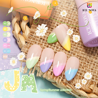 ICE NOVA Evergreen Gel Vernis À Ongles Ensemble 12pcs Glitter Vert Étincelle Gel Vernis Kit Soak Off Nail Lamp Avocat Vernis Vert Foncé