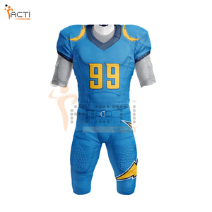 Meilleures ventes 2024 - Tenues de football américain pour hommes adultes respirantes de haute qualité 100% polyester - Personnalisation du nom et des couleurs de l'équipe - Product Image 2