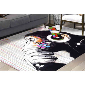 Alfombra Banksy Thinking Monkey: Regalo para amantes de la música, alfombra impresa, alfombra suave no tejida - Product Image 5