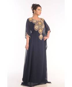 Dubai caftán marroquí modesto árabe Abaya Maxi vestido de novia con cuentas a mano ropa de fiesta elegante Jellabiya piso bordado ODM - Product Image 3