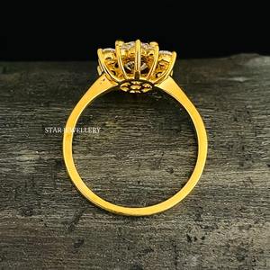 Anillo de compromiso de solitario de diamante CVD de 1 quilate de oro macizo de 14 quilates, anillo de diamante solitario de diamante cultivado en laboratorio de corte redondo de 1 quilate - Product Image 3