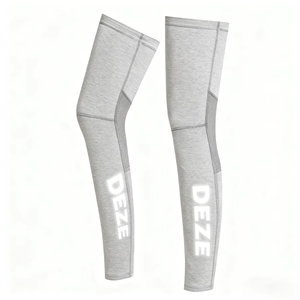 Manchons de jambe unisexes ZEDE Sportswear en polyester, personnalisables avec logo, vente en gros, antidérapants, protection UV, coupe-vent, respirants, pour cyclisme professionnel - Product Image 2