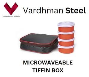 Eco Smart 4-Compartment <b>Microwave</b>-Safe Tiffin Box, the Perfect <b>Microwave</b>-safe Tiffin Box for Your On-the-go Meals, Tiffin Box - Product Image 5