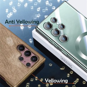 Custodia per telefono con placcatura trasparente di lusso per Samsung <span class=keywords><strong>Galaxy</strong></span> <span class=keywords><strong>S21</strong></span> S22 S23 Ultra <span class=keywords><strong>Plus</strong></span> Wireless con copertura trasparente in TPU - Product Image 3