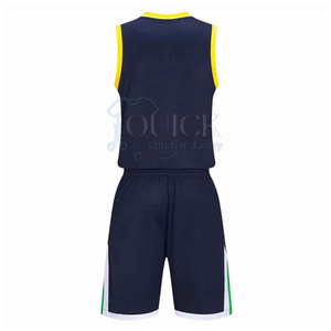 Ensemble d'uniformes de basketball pour hommes fabriqués au Pakistan, sans manches, respirants, à séchage rapide, grandes tailles, avec logo personnalisé, maillot et short d'équipe, couleurs personnalisées - Product Image 3