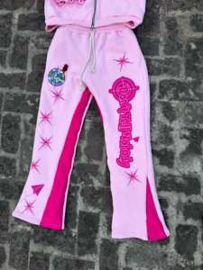 New Arrival Best Price Men's Sportswear Sweat Suits Regular Fit <b>Fleece</b> <b>Sweatshirt</b> and Jogger Printed Zipper Men Sweat Suit - Product Image 6