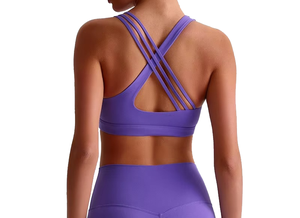 New Women's <b>Plus</b> <b>Size</b> Yoga Bra High Support Breathable Quick Dry Nylon Spandex Custom Logo Gym Fitness <b>Top</b> - Product Image 3