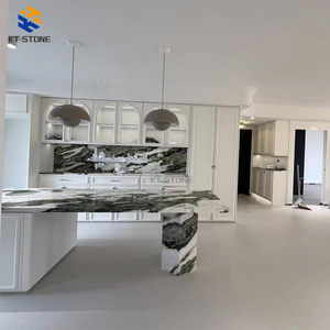 Piano Cucina in Marmo <span class=keywords><strong>Verde</strong></span> Schiuma Marina Raffinato per Casa, Appartamento, Hotel, Preparazione e Servizio Cibo, <span class=keywords><strong>Verde</strong></span> Tenue - Product Image 6