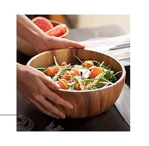 Bol en bois fait à la main naturel grand bol rond en bois pour salade bols à fruits de cuisine pour vaisselle personnalisée fabriqué en inde - Product Image 4