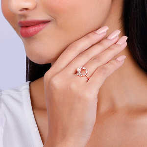 ชุดพวงมาลาสีโรสโกลด์สร้อยคอจี้แฟชั่นสามชิ้น - Product Image 3