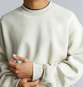 Sweat-shirt respirant 100% coton personnalisé pour hommes, sweatshirts d'hiver brodés à col ras du cou lourds - Product Image 3