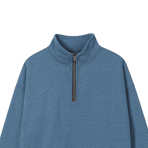 Nouveau design personnalisé de couleur sweat-shirt à col roulé à demi fermeture éclair pour femmes chemise légère en tissu polaire à manches longues pour femmes - Product Image 2