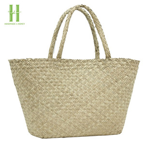 Garden Style Seagrass <b>Storage</b> Basket Home Decorative Christmas Decorations Gifts Foldable Laundry Basket <b>Storage</b> Box Bin OEM - Product Image 2