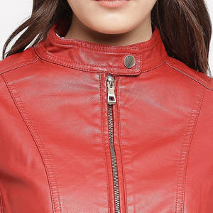<b>Women's</b> Winter Long Sleeve Leather <b>Jacket</b> Slim Fit Premium Quality Breathable Knitted Eco-Friendly Front Logo Low Price - Product Image 5