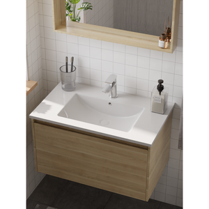 Robinet mitigeur pour lavabo HERA à levier unique 8201 chromé, robinet de salle de bain au design moderne pour une esthétique contemporaine - Product Image 1