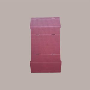 10pcs grand panier d'emballage cadeau de noël en carton ondulé bordeaux rectangulaire 430x300H100mm - Product Image 1