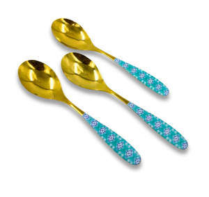 Meilleures ventes de couverts en acier inoxydable avec poignée métallique et cuillère à café couverts de restauration décoratifs argentés - Product Image 4