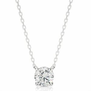 Pendentif en diamant rond à 4 griffes pour femmes - Product Image 1