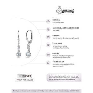 Bijoux ornés plaqué or 18 carats boucles d'oreilles pendantes solitaire vintage pour femmes avec pendentif en perle de grenat améthyste - Product Image 4